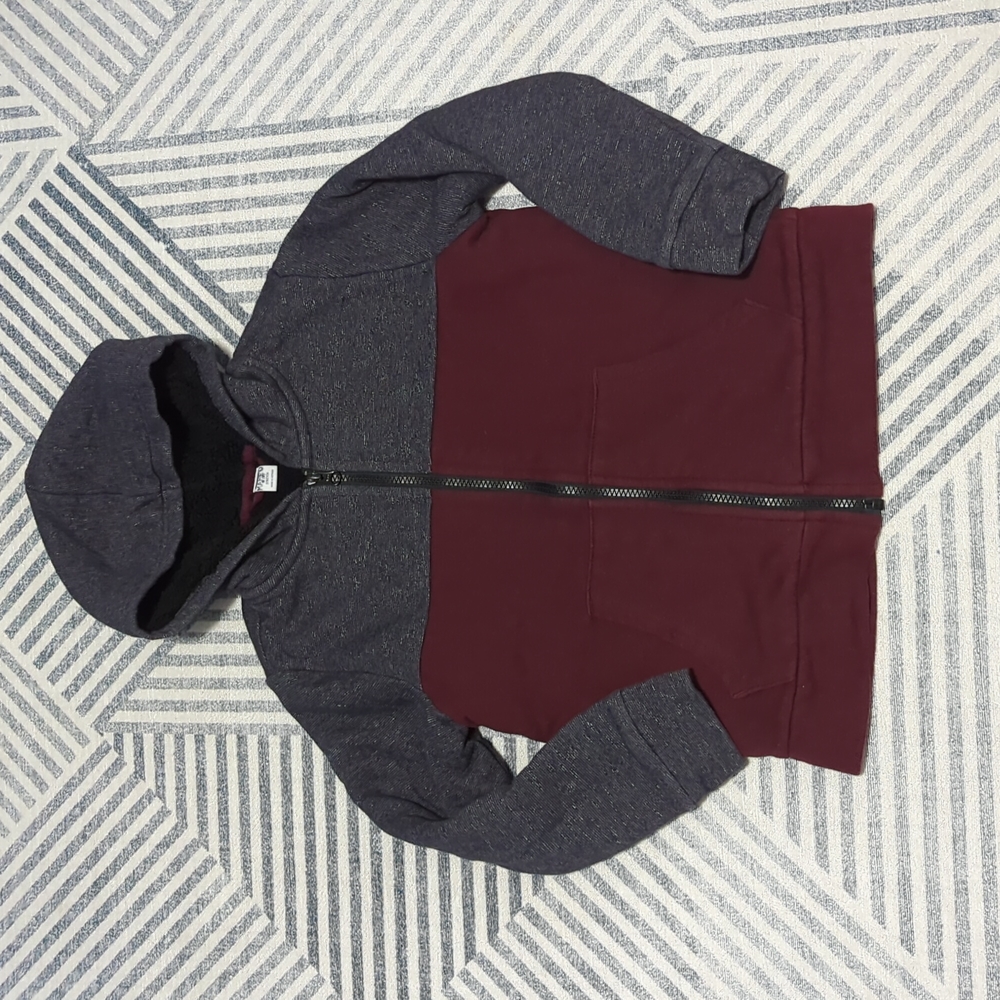 Old Navy Sherpa Lined Zip Up Hooded Sweatshirt Size Medium
